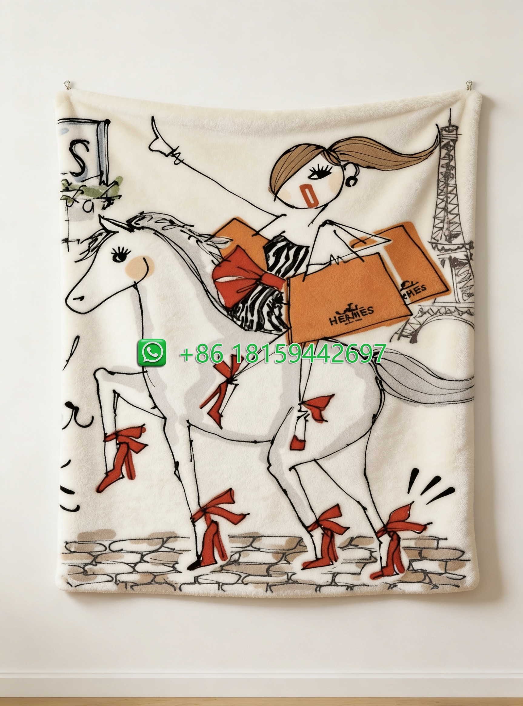 Hermes Throw Blankets